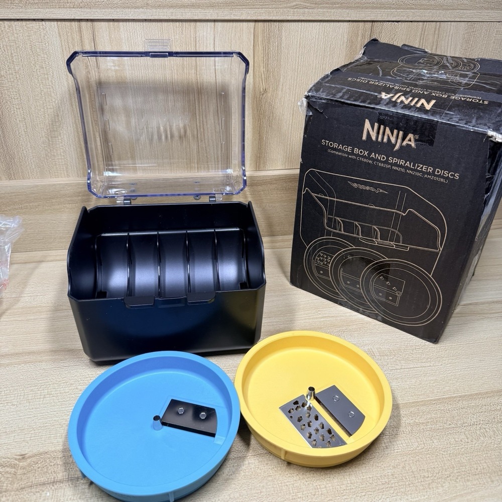 Ninja Processor‎ Storage Box & 2 Spiralizer Discs Intelli-Sense CT680W